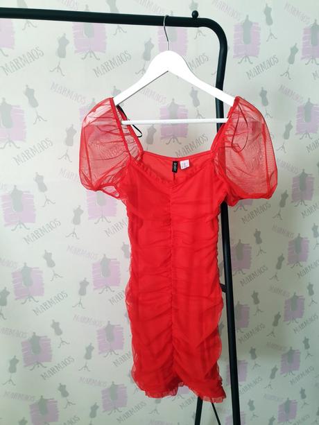 Červené šaty xxs/32, h&m,xs