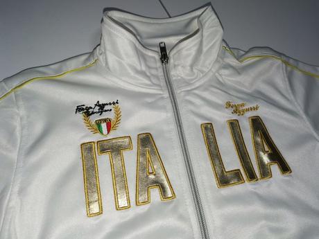 Biela lesklá mikina italia cca 3-roky, 104