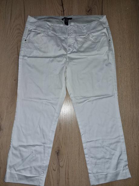 Biele 7/8 nohavice, mango,40