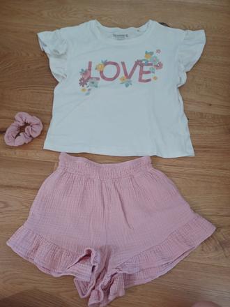 Komplet tričko + kraťasy + gumička, 134