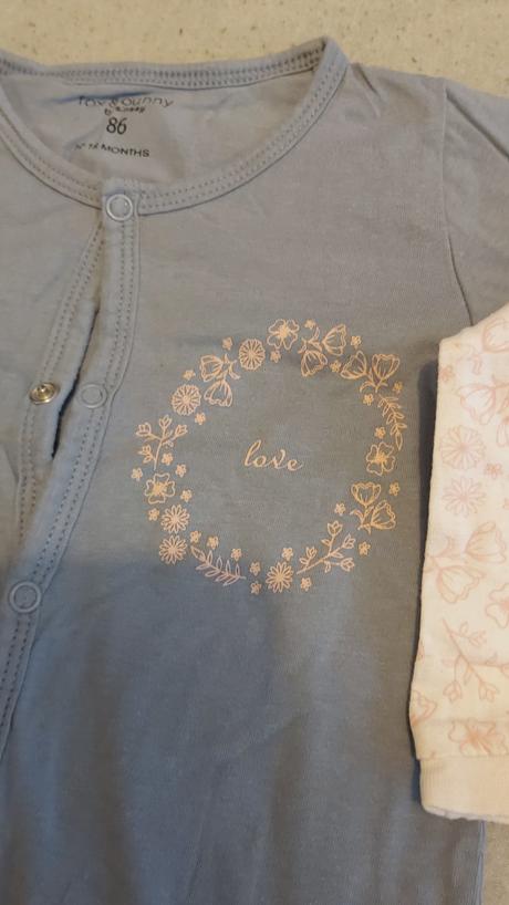 Set pyžamiek/overalov 86, fox & bunny,86