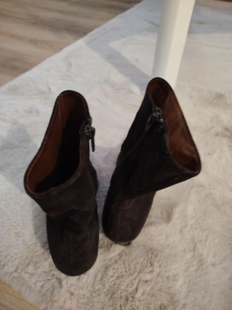 Kožené kotníkové čižmy jamie mascaro, 38