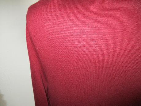 Dlhý tehlovo červený sveter, m