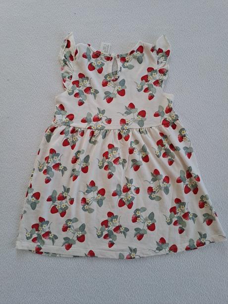 H&m set letne saty jahody / modre kvety 92, h&m,92