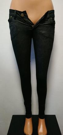 Dámske čierne el.nohavice s hadím vzorom, madonna, madonna,xs