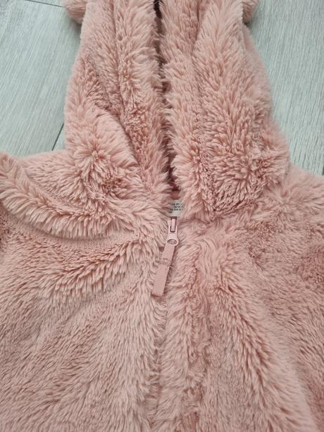 Chlpatá huňatá bunda s uškom č.158/164, h&m,158