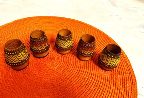 Drevené poháriky / 6 ks,