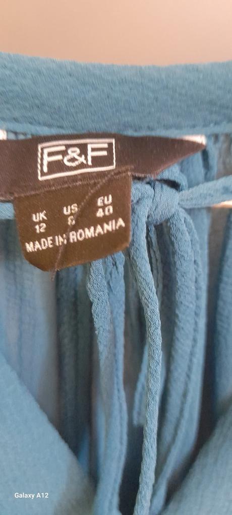 Tmavo tyrkysová blúzka, f&f,40