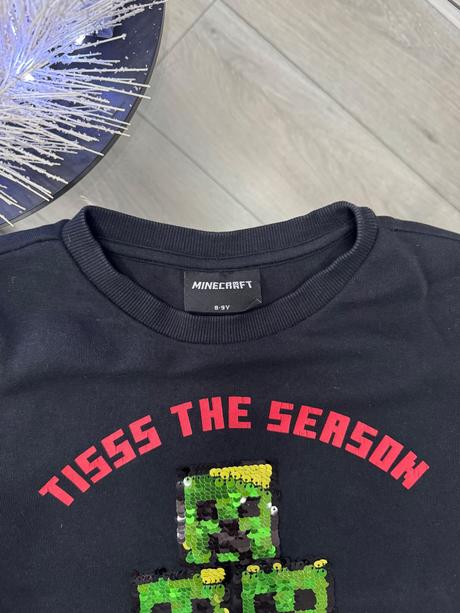 Mikina minecraft vianocna, h&m,134