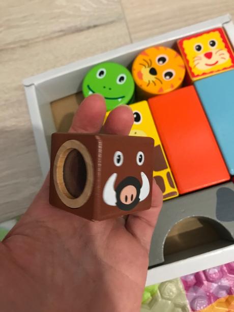 Vilac senzorické drevene kocky,