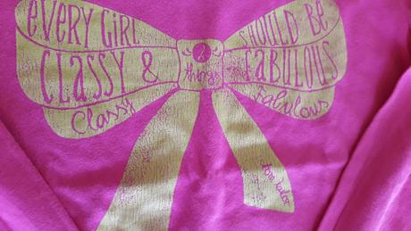 Ružové tričko s mašlou 128/134, tom tailor,128