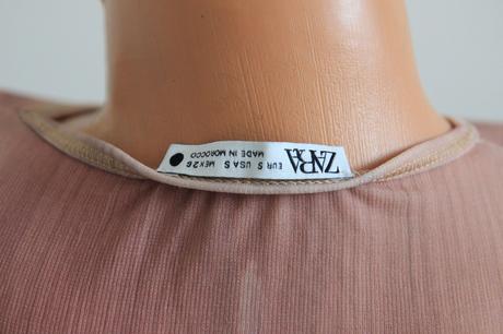 Ružovo béžový body top, zara, s, zara,s