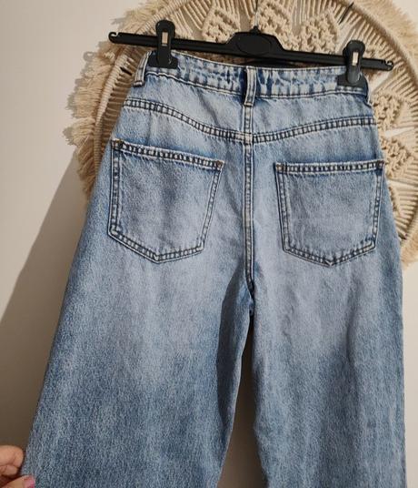 Široké džínsy, h&m,xs