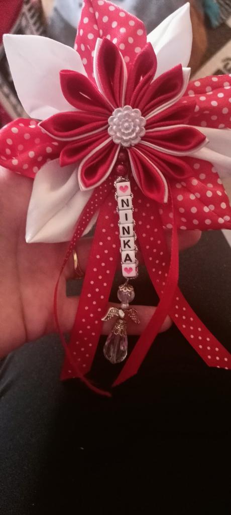 Mašlička na kočík s menom ninka, 