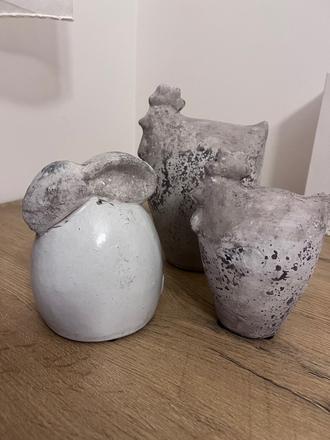 Betónové dekorácie na veľkú noc,