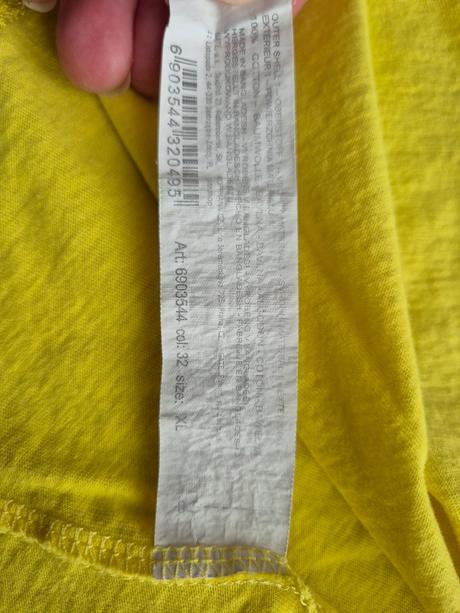 Žlté tričko z prekladanym chrbtom veľ. xl, gate,xl