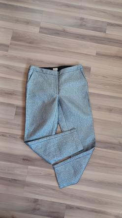 Zaujímavé strieborné nohavice s vreckami, h&m,38