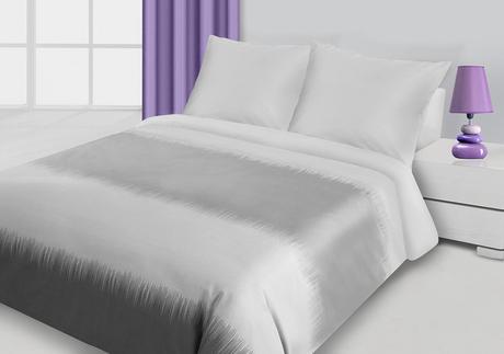 Tieňované obliečky 140x200 šedé,