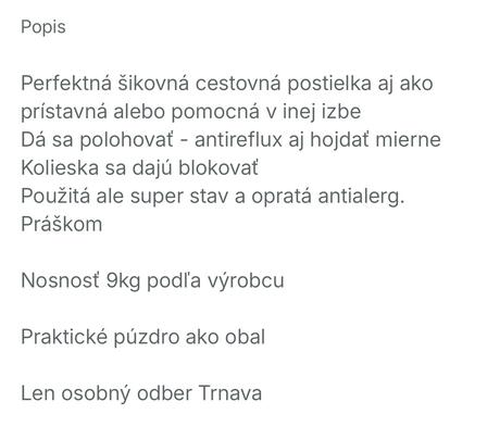 Cestovná / prístavná postielka feedo, šírka (cm): 50,dĺžka (cm): 90