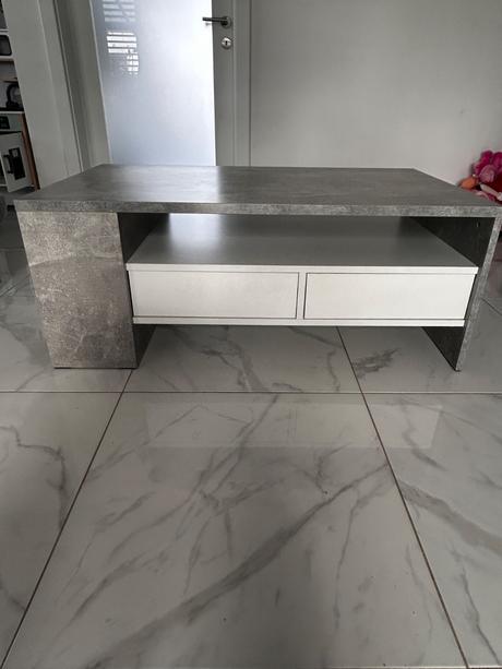 Bielosivy konferenčný stolik, 