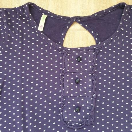 Tričko tmavomodré s bodkami a légou denim&co, denim co,m