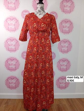 Vzorované maxi šaty, m