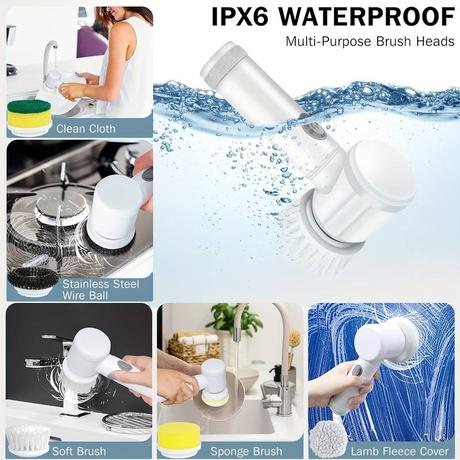 Multifunkčná elektricka čistiaca kefa-nove, 