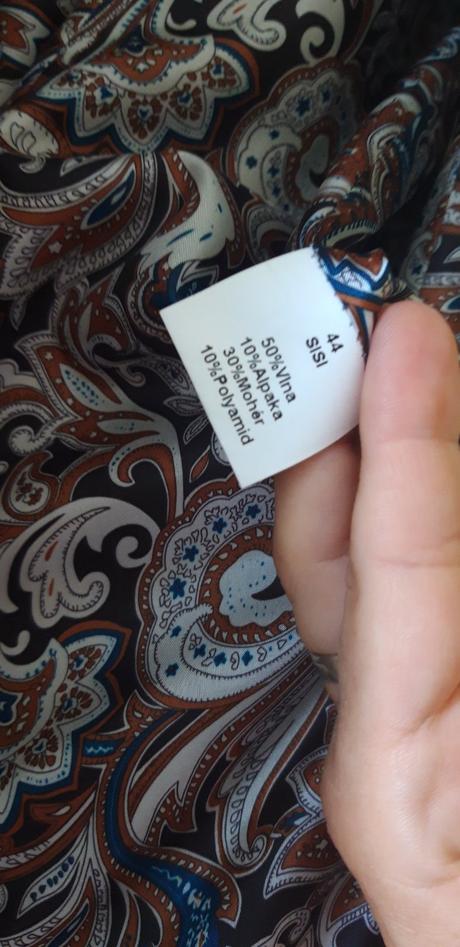 Zimný kabát mohér / vlna / alpaka, 44