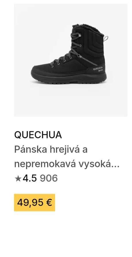 Zimné chlapčenské čižmy quechua sh100, quechua,42