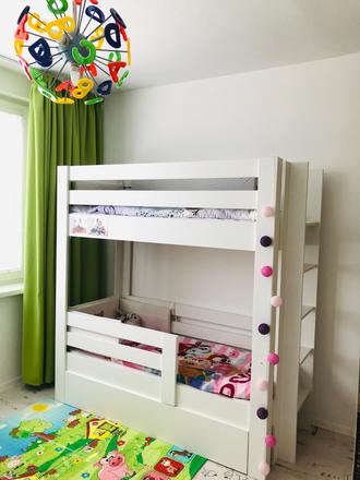 Poschodová posteľ s matracmi 160x70 cm, šírka (cm): 70,dĺžka (cm): 160