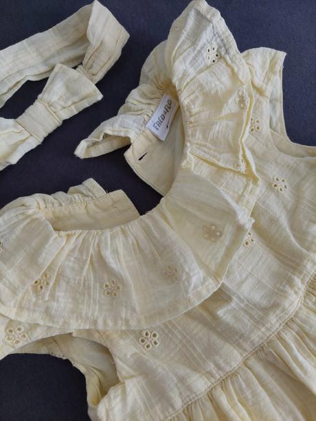 Žlté šaty s čelenkou, f&f,74