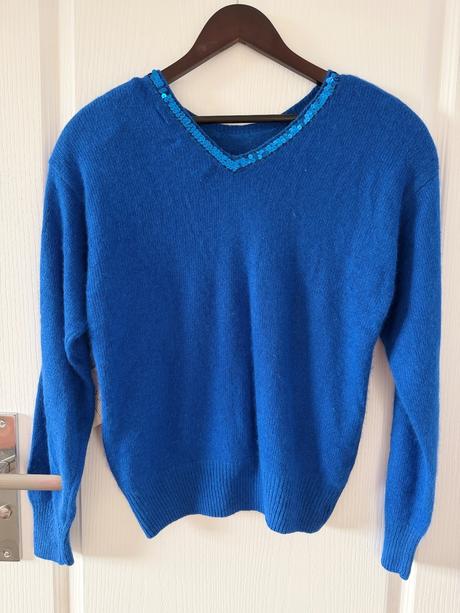 Hodvábny a vlnený sveter z 80. rokov, m