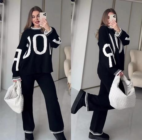 Krásny pletený komplet značky green apple, 