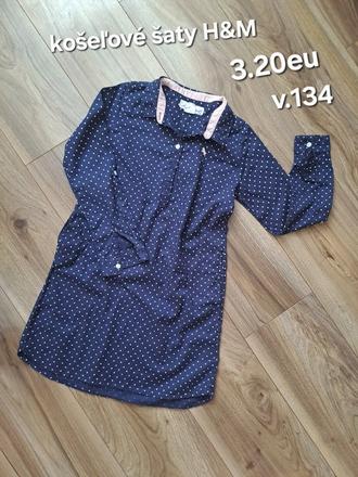 Košeľové šaty, h&m,134