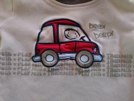Krémové tričko beep autíčko, m&co, 0-3 mes., 56-62, m&co,62