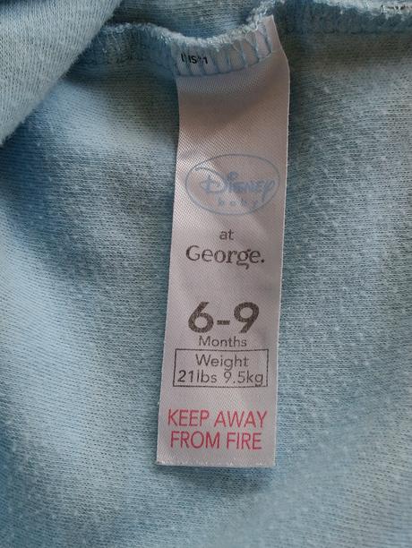 Pásikavé modré tričko s motívom, disney, 68-74 cm, disney,74