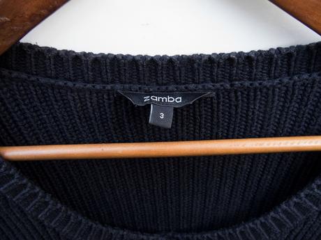 Čierna pletená vesta, l