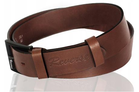 Pánsky kožený opasok reverse hnedý, 