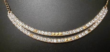 Náhrdelník, retiazka s krištálikmi, takko