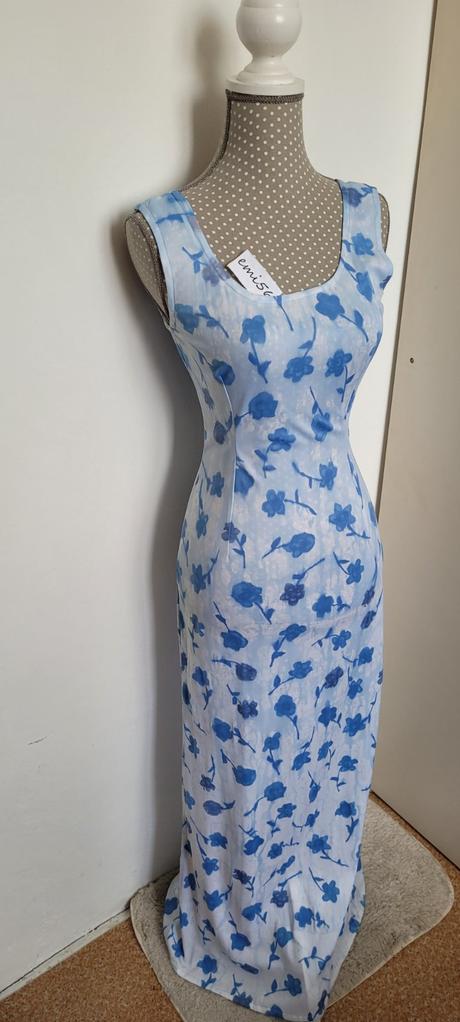 3586. modré šaty, s