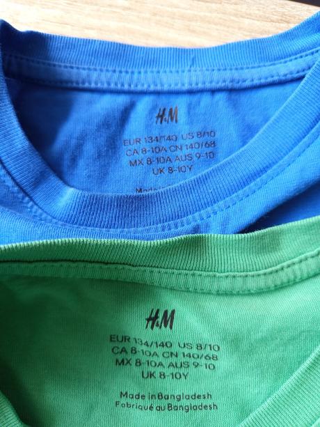 Tričká hm, h&m,134