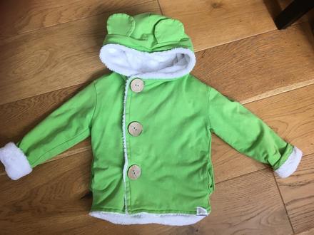 Handmade zatepleny kabatik s uskami, 86