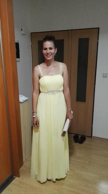 Pastelové, jasné, žlté šaty 38, 38