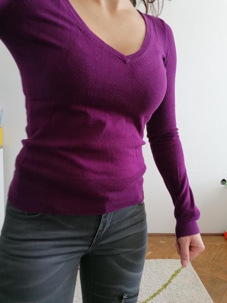 Svetríkové tričko, h&m,xs