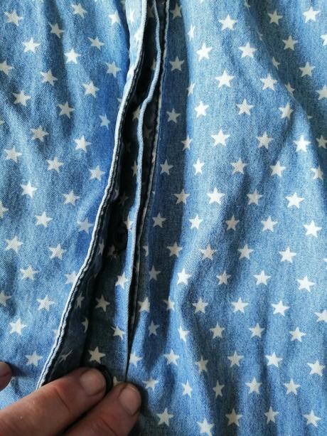 Džínsové bodkované šaty v158-164, 158