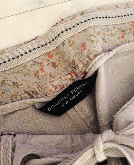 Ľanové tenké voľné nohavice, dorothy perkins,xl