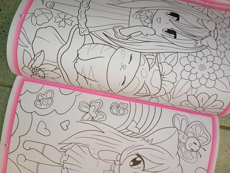 Manga kawaii color omaľovánka s nálepkami, 