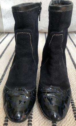 Tmavomodré kožené čižmičky, 36