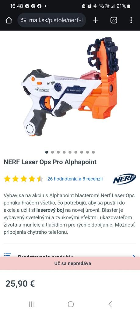 Nerf  laser zbraň, 