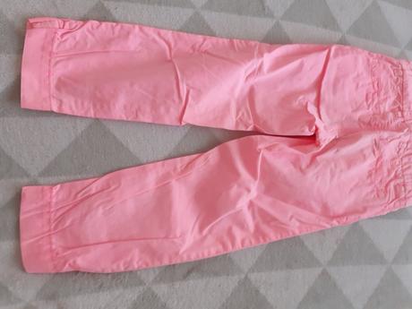 Ruzove dievcenske nohavice, h&m,104